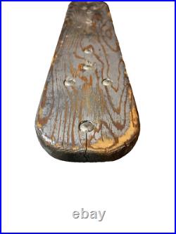 Vintage EARLY 1950s Sidewalk Surfboard Surf Board Wooden Skateboard Metal Wheels