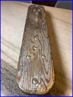 Vintage EARLY 1950s Sidewalk Surfboard Surf Board Wooden Skateboard Metal Wheels