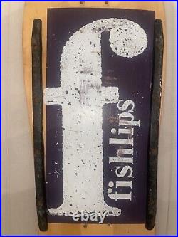 Vintage FISHLIPS Skateboard Rare Canadian Gator Late 80's / Early 90's Deck