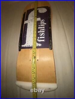 Vintage FISHLIPS Skateboard Rare Canadian Gator Late 80's / Early 90's Deck