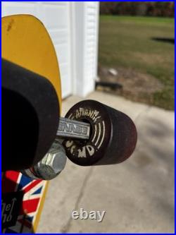 Vintage Fibreflex Gordon and Smith G&S Skateboard Steve Cathey Yellow