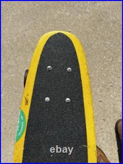 Vintage Fibreflex Gordon and Smith G&S Skateboard Steve Cathey Yellow