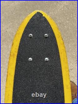 Vintage Fibreflex Gordon and Smith G&S Skateboard Steve Cathey Yellow