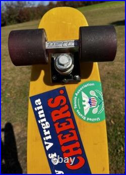 Vintage Fibreflex Gordon and Smith G&S Skateboard Steve Cathey Yellow