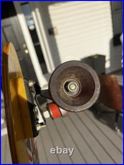 Vintage Fibreflex Gordon and Smith G&S Skateboard Steve Cathey Yellow