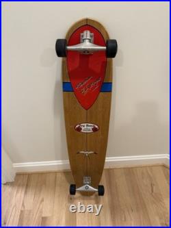 Vintage HAWAIIAN PRO DESIGNS by Donald Takayama Skateboard Longboard Bamboo USA