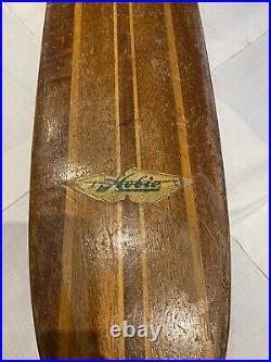 Vintage Hobie Super Surfer Vita Pakt Wood Skateboard w Original Clay Wheels