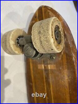 Vintage Hobie Super Surfer Vita Pakt Wood Skateboard w Original Clay Wheels