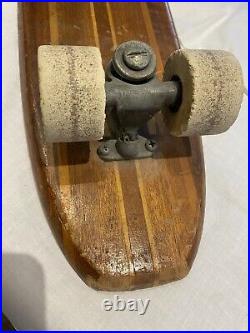 Vintage Hobie Super Surfer Vita Pakt Wood Skateboard w Original Clay Wheels