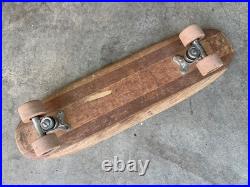 Vintage Hobie Super Surfer Wooden Sidewalk 23 Skateboard with Clay Wheels