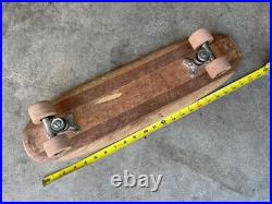 Vintage Hobie Super Surfer Wooden Sidewalk 23 Skateboard with Clay Wheels