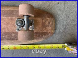 Vintage Hobie Super Surfer Wooden Sidewalk 23 Skateboard with Clay Wheels