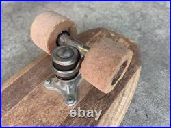 Vintage Hobie Super Surfer Wooden Sidewalk 23 Skateboard with Clay Wheels