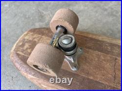 Vintage Hobie Super Surfer Wooden Sidewalk 23 Skateboard with Clay Wheels