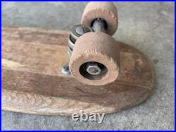 Vintage Hobie Super Surfer Wooden Sidewalk 23 Skateboard with Clay Wheels