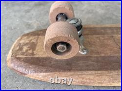 Vintage Hobie Super Surfer Wooden Sidewalk 23 Skateboard with Clay Wheels