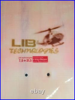 Vintage Lib Tech Skateboard Deck 7.5 x 31.5 E Concave Perma Pop 2000s Y2K
