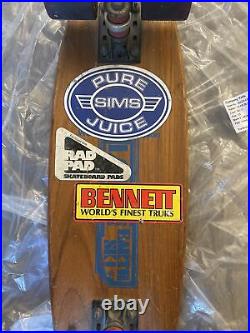 Vintage Logan Earth Ski World Pro Champion Skateboard Bennett Trucks SMS Pure
