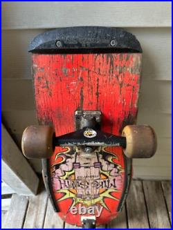 Vintage Mike Smith madrid Skateboard w tracker trucks & kryptonics wheels USA