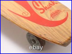 Vintage NASH SHARK No. 1 Skateboard, Metal Wheels, Red Paint