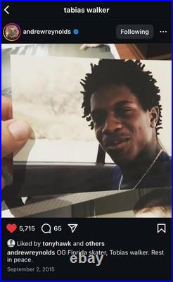 Vintage NOS 1990's Invisible Skateboard Deck Tabias Walker pro model