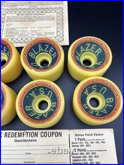 Vintage NOS BELAIR Blazer USA Roller Skate Wheels Vanathane Fan Jet Quad Crest