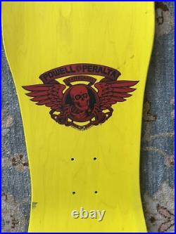Vintage NOS OG Steve Caballero 7ply Yellow D&B skateboard deck Powell Peralta Vintage NOS OG Steve Caballero 7ply Yellow D&B skateboard deck Powell Peralta