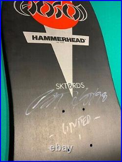 Vintage NOS Original Hosoi Hammerhead SIGNED Skateboard Deck 1985