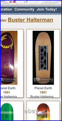Vintage NOS Planet Earth Skateboards Buster Halterman Chasing Tails Skateboard