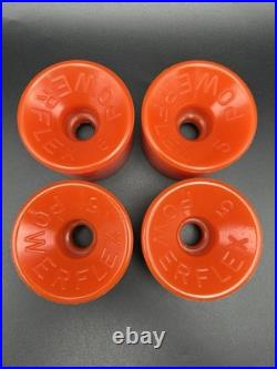 Vintage NOS Powerflex 5 ORANGE Skateboard Wheels 1970's oj sims juice road rider
