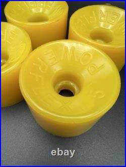Vintage NOS Powerflex 5 YELLOW Skateboard Wheels 1970's oj sims juice road