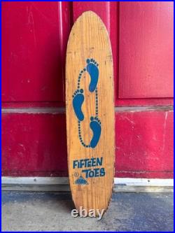 Vintage Nash Fifteen Toes 1960s Skateboard Blue Steel Wheels Good Condition Vintage Nash Fifteen Toes 1960s Skateboard Blue Steel Wheels Good Condition