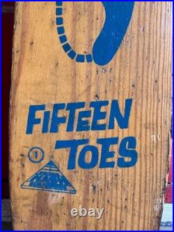 Vintage Nash Fifteen Toes 1960s Skateboard Blue Steel Wheels Good Condition