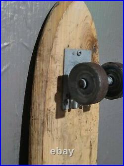 Vintage Nash Shark #1 22 Wood Sidewalk Skateboard with Metal Wheels Blue