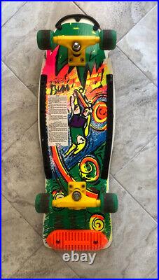 Vintage Nash Skateboard Beach Bum Neon Bright Colors nice grip