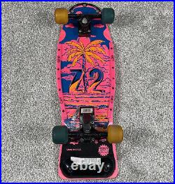 Vintage Nash Skateboard Long Board XR Z2 Pink Palm Trees Neon 80s Complete USA