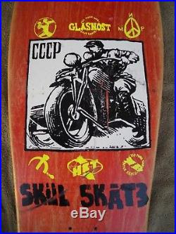 Vintage Nos 1987 Skull Skates Glasnost Skateboard Deck Russia Ussr