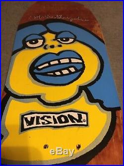 Vintage Nos Vision Mark Gonzales Fat Face Skateboard Deck