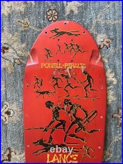 Vintage OG Lance Mountain 7ply 1985 Red skateboard deck Powell Peralta Tony Hawk