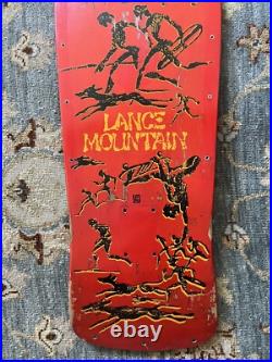 Vintage OG Lance Mountain 7ply 1985 Red skateboard deck Powell Peralta Tony Hawk