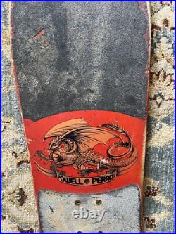 Vintage OG Lance Mountain 7ply 1985 Red skateboard deck Powell Peralta Tony Hawk