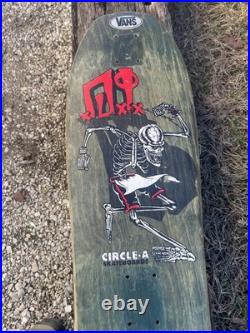 Vintage Old School D. I Punk Band Circle A Skateboard Deck Promo 1980s
