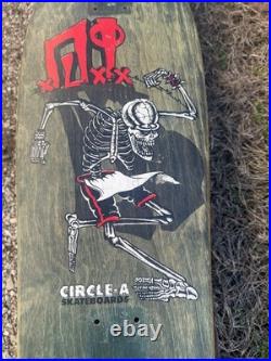 Vintage Old School D. I Punk Band Circle A Skateboard Deck Promo 1980s