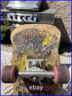 Vintage Original 1980s Santa Cruz Rob Roskopp Target complete skateboard Deck