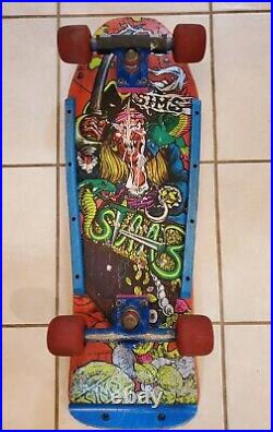 Vintage Original 80's Sims Kevin Staab Red Pirate Complete Skateboard