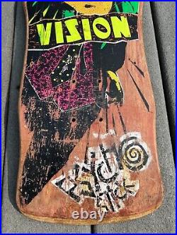 Vintage Original Vision Psycho Stick Mini Skateboard Deck 1987 VTG