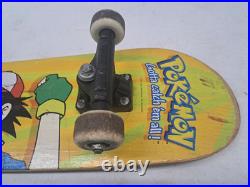 Vintage Pokémon Ash Ketchum Skateboard 1998 Wall Hanger Art Pokemon Nintendo