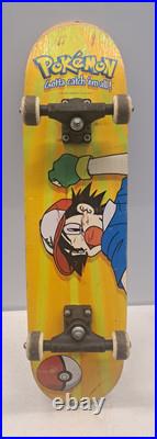 Vintage Pokémon Ash Ketchum Skateboard 1998 Wall Hanger Art Pokemon Nintendo