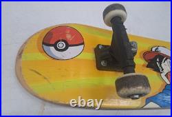 Vintage Pokémon Ash Ketchum Skateboard 1998 Wall Hanger Art Pokemon Nintendo