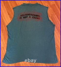 Vintage Powell Peralta 80s Skateboard Police Skateboarding Is Not A Crime XL